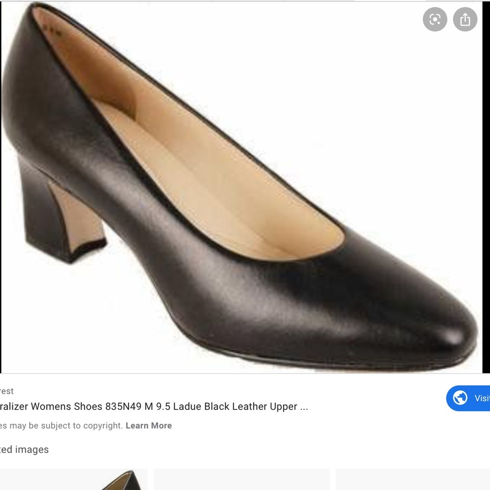 Naturalizer sz 8.5N Lauderdale black leather pumps